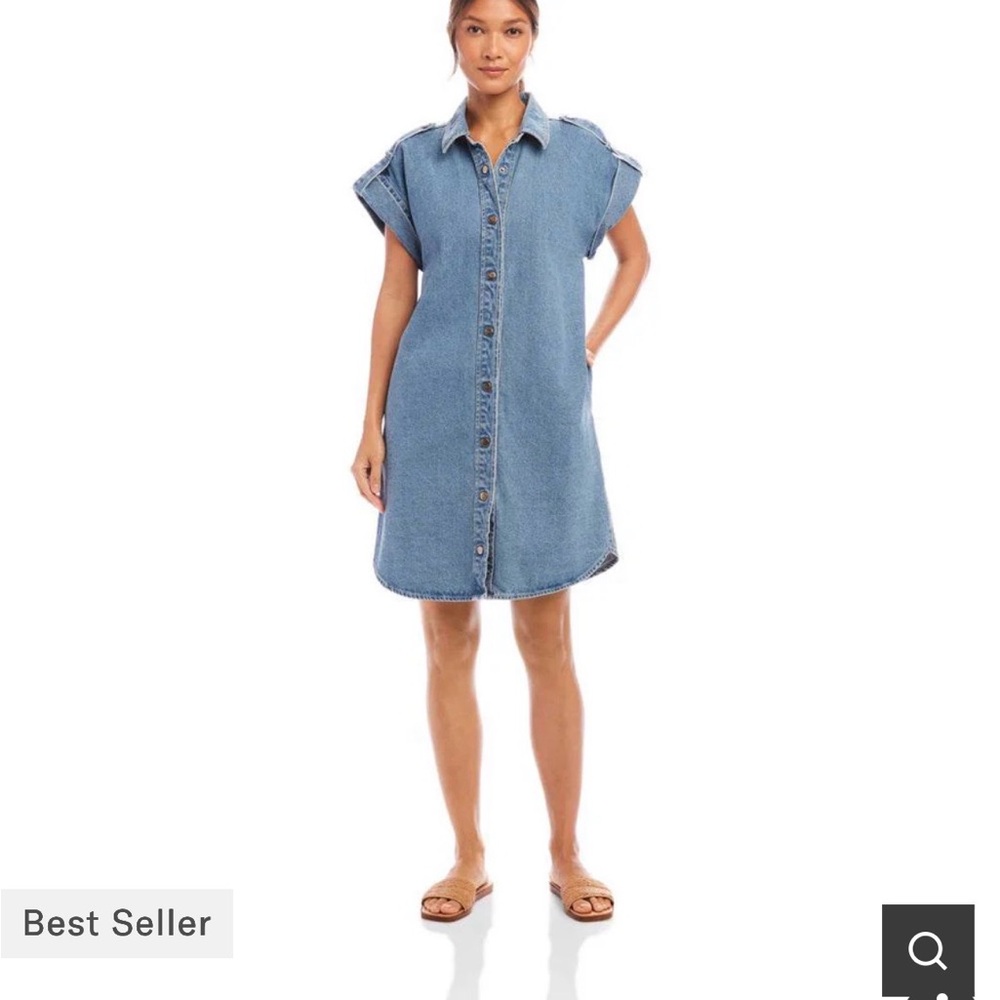 Karen Kane Blue Denim “Throw & Go” Dress